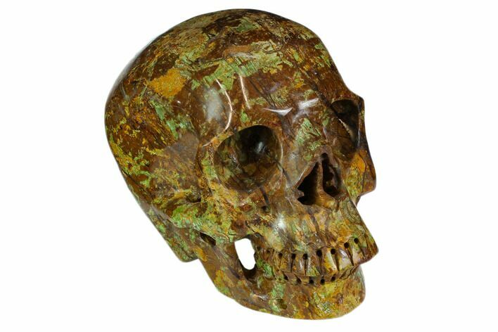 Realistic, Polished Autumn Jasper Skull #116559